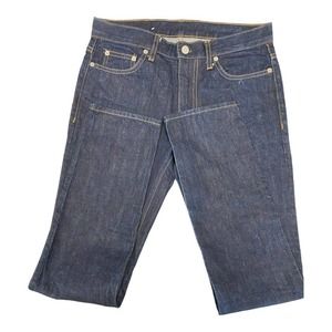 Blk DNM Jeans Mens 30x32 Dark Wash Denim Skinny Tapered High Waist Cotton Casual